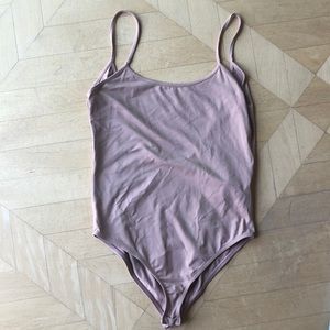 Nude scoop neck bodysuit